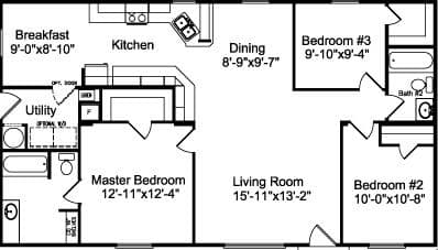 Evergreen floor plan home features